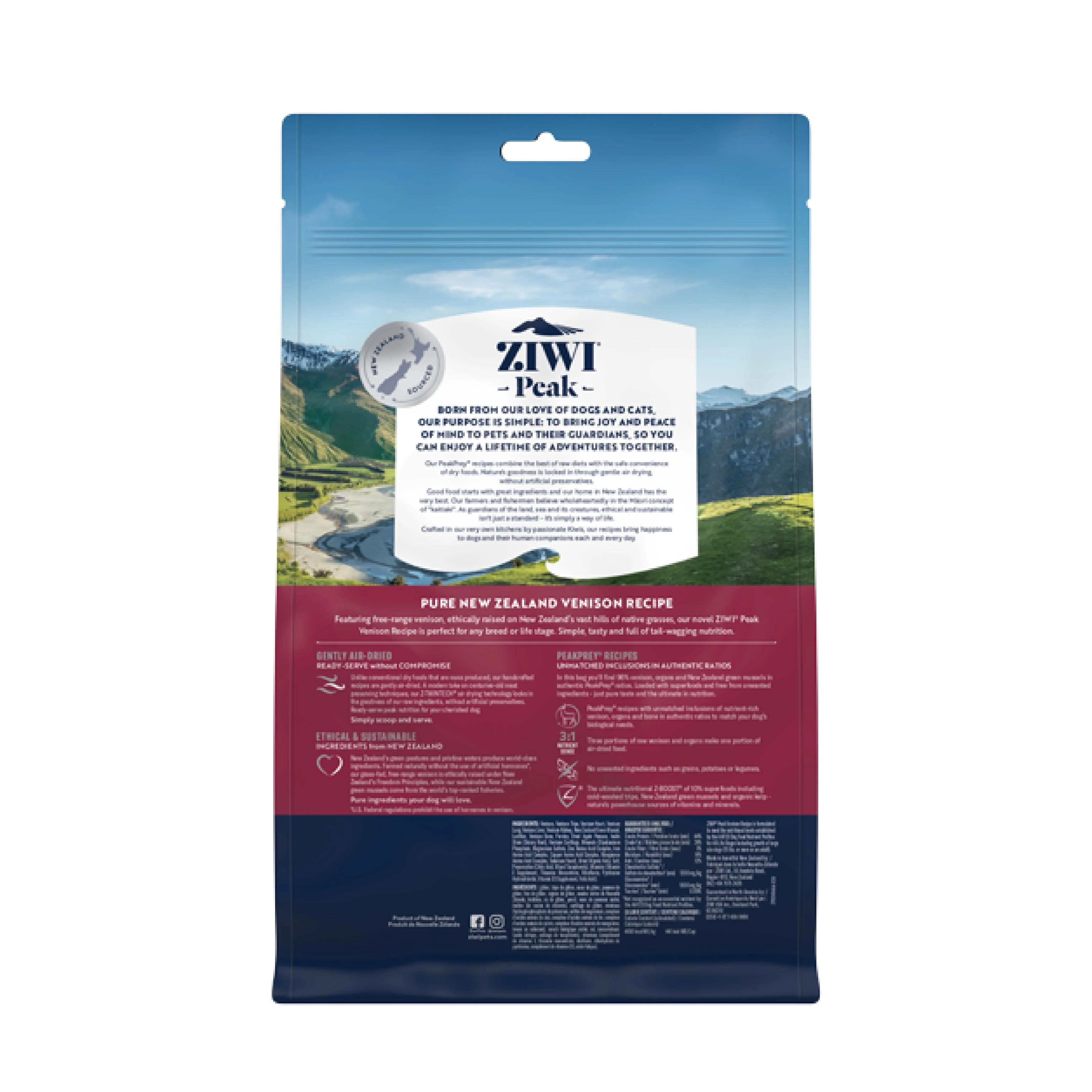 ZIWI Peak Air Dried Venison Recipe Dog Food 454g - Image 2