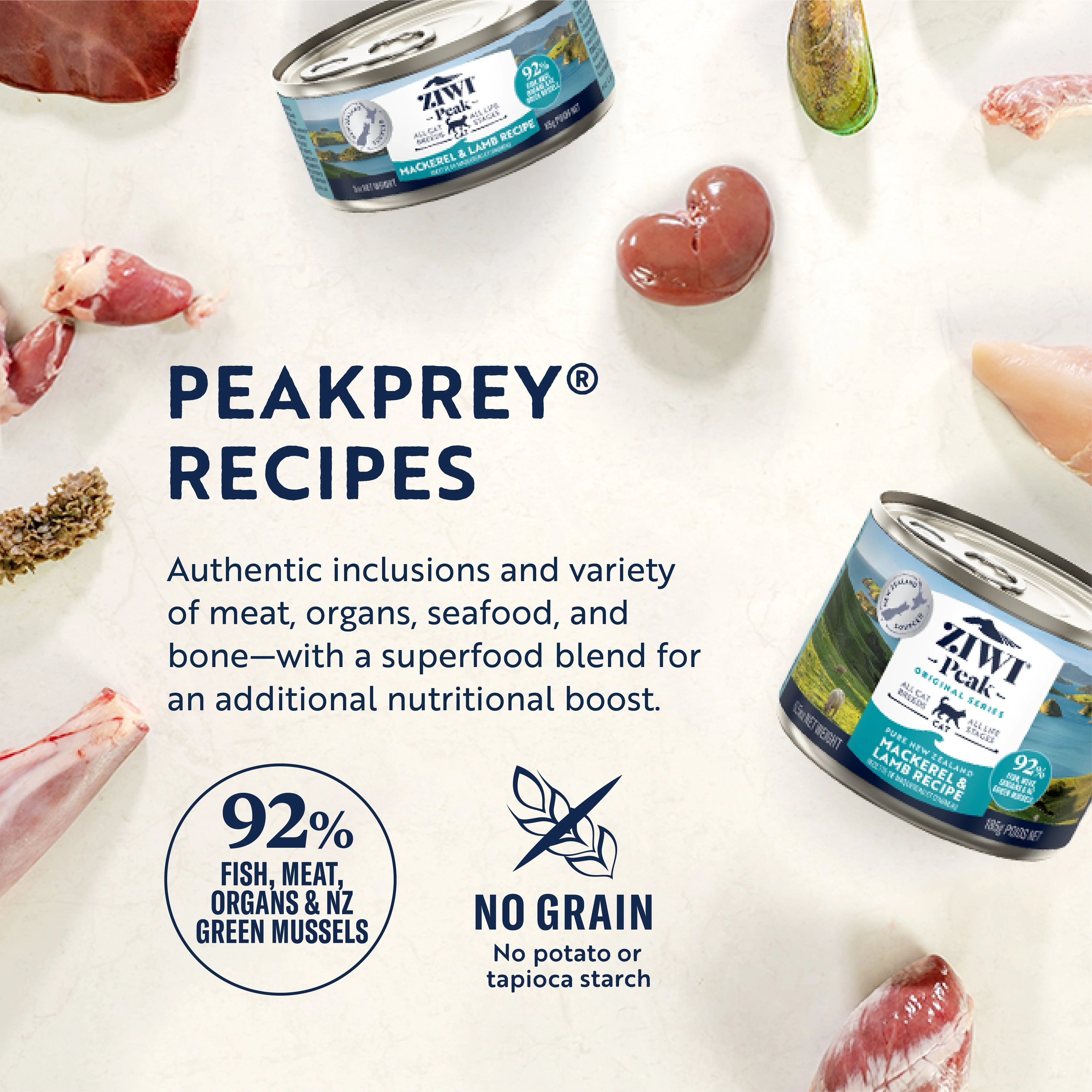 ZIWI Peak Wet Mackerel and Lamb Recipe Cat Food 85g x 24 - Image 5