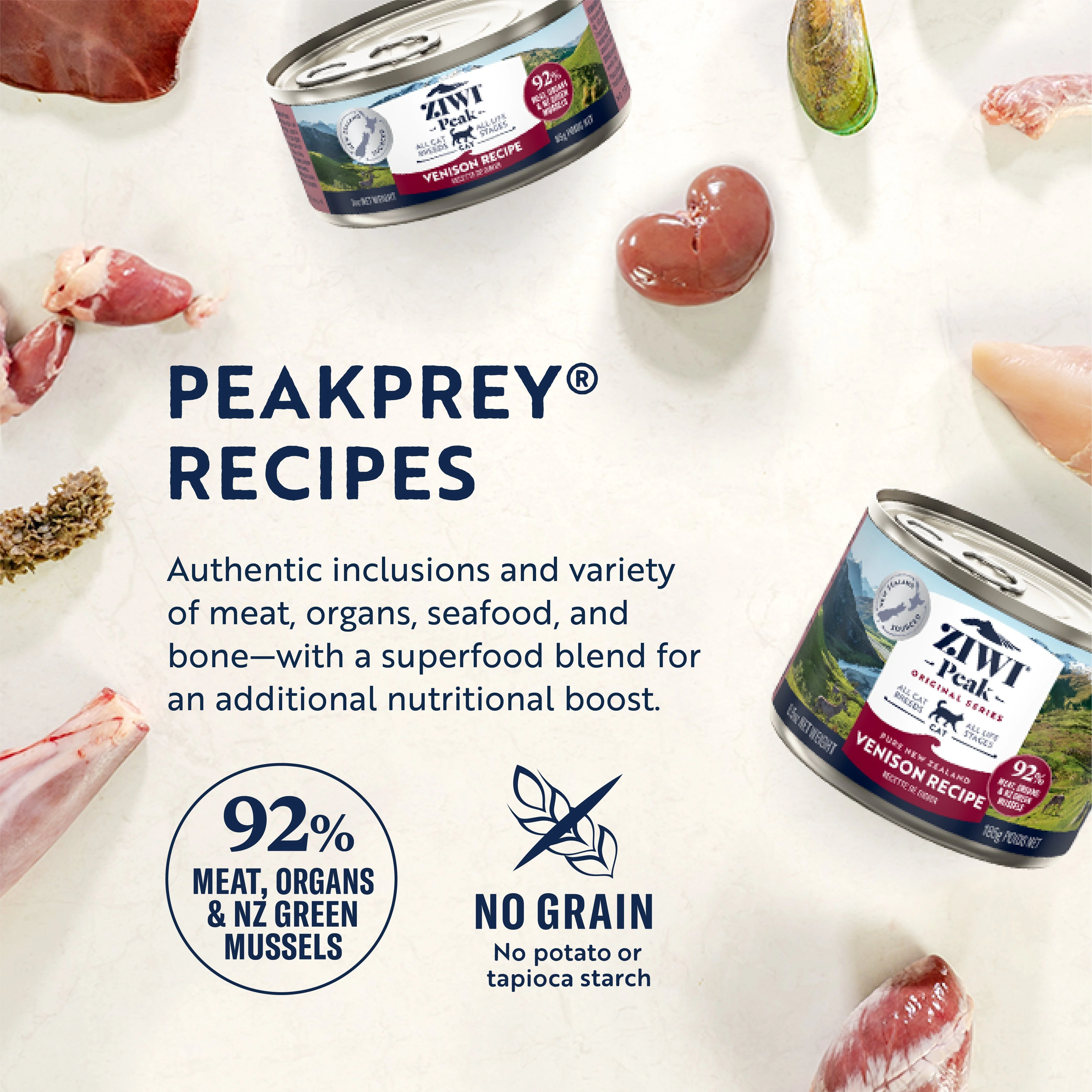 ZIWI Peak Wet Venison Recipe Cat Food 185g - Image 5